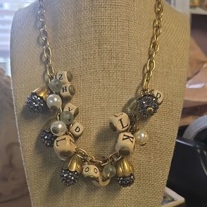 Signed Lenora Dame Alphabet Necklace